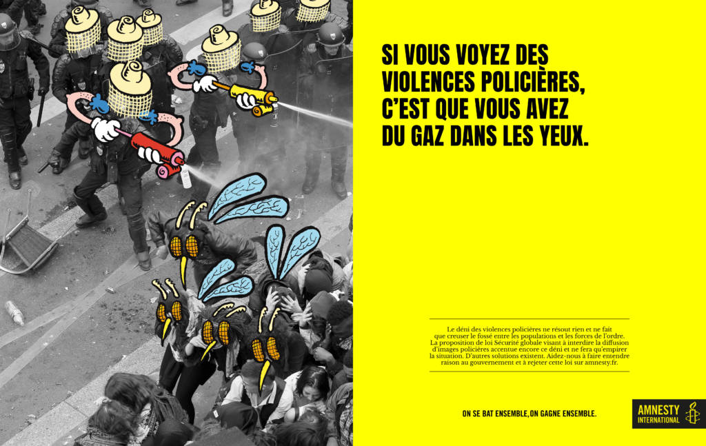 Affiche de la campagne d'Amnesty International