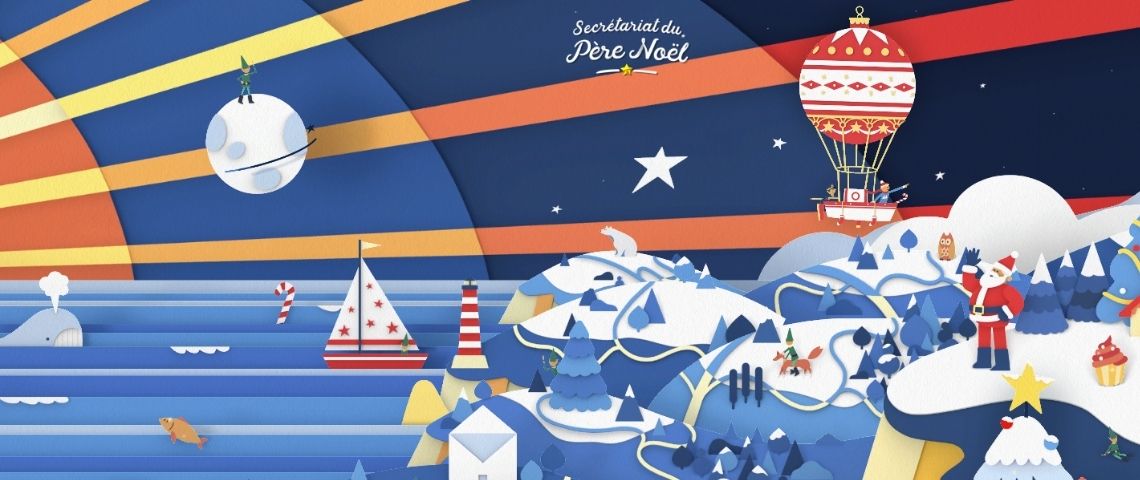 La Poste annonce l'ouverture du Secrétariat du Père Noël accompagné par l'agence Havas Paris Digital capture d'écran de l'application du secrétariat du père noel numérique