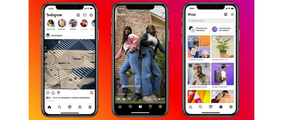 Instagram met Reels et Shop sur sa page d'accueil pour soutenir les entreprises Nouvelle interface Instagram