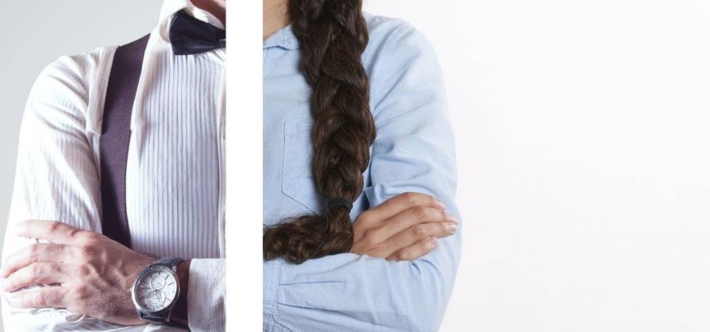 Homme et femme côte à côte