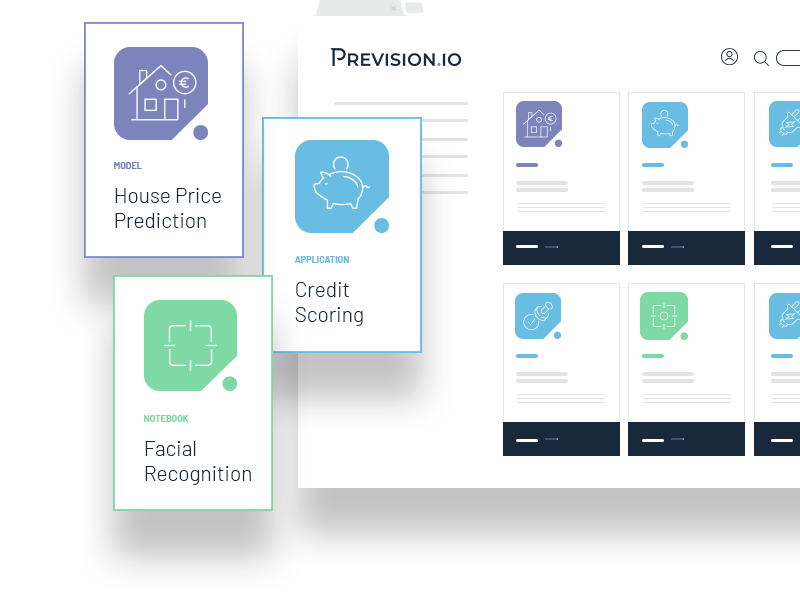 Capture d'écran de la plateforme Prevision.io 