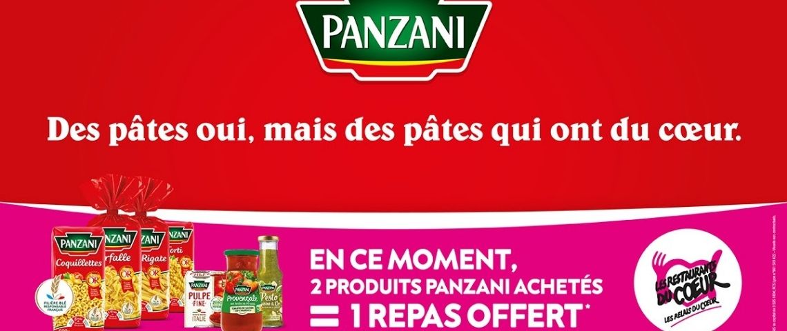 Panzani lance une campagne de Charity Marketing au profit des restos du coeurs avec l'agence Rangoon Packaging Panzani
