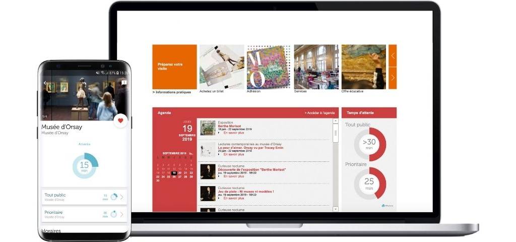 Capture d'écran de la plateforme Affluences