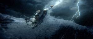 Jeune expulsée d'un bateau lors d'une tempête