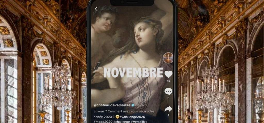 Capture de l'application TikTok du Château de Versailles