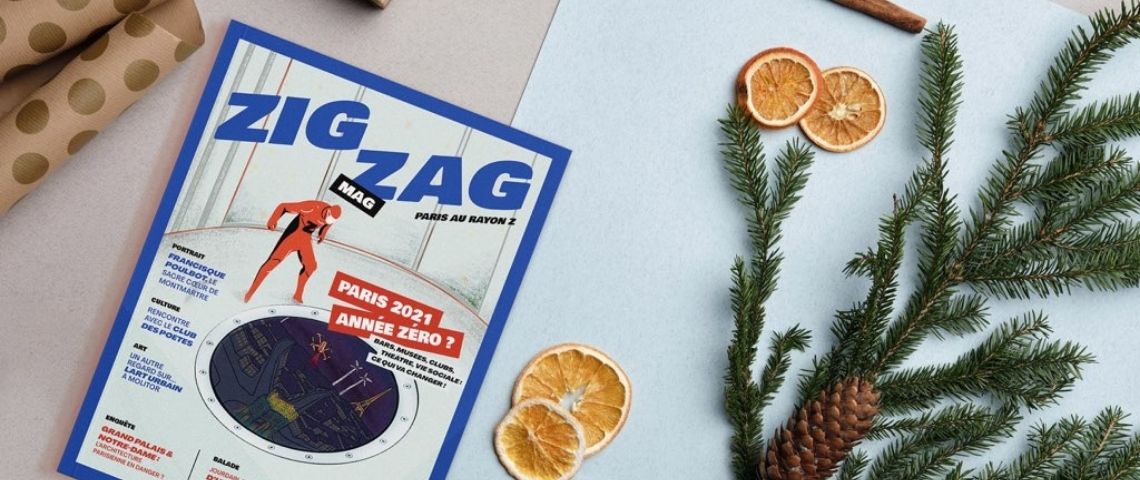 Paris ZigZag lance son premier magazine papier, un trimestriel de 200 pages Couverture du 1er zigzag mag