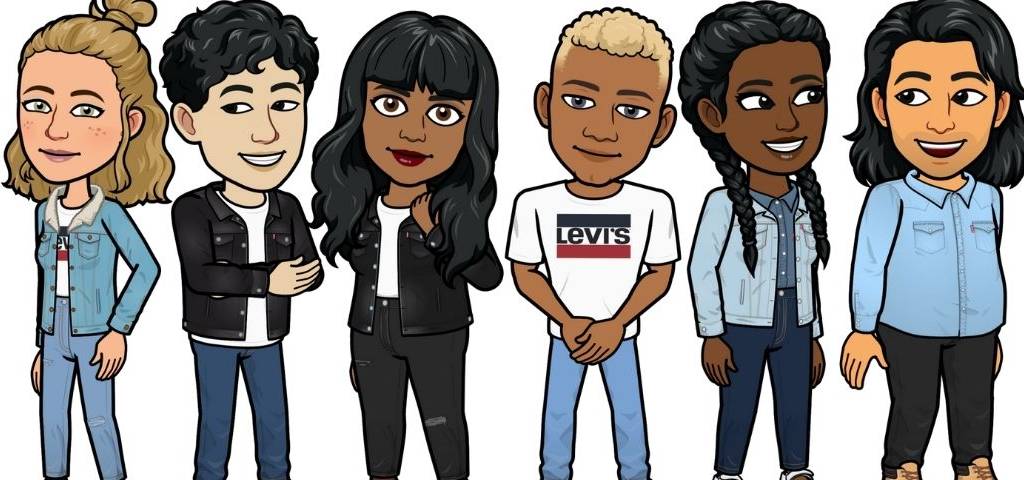 Les snapchatteurs vont pouvoir habiller leur Bitmoji avec les classiques de la marque Levi's Bitmoji Levi's