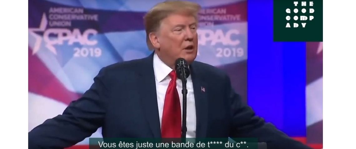 The Good Company, agence conseil engagée et responsable lance The Good Proof une nouvelle offre pour aider les marques à identifier, créer et prioriser les preuves de leur engagement Donald Trump en meeting