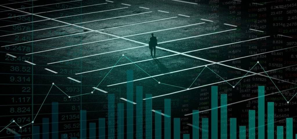 Courbe de croissance avec un individu au loin