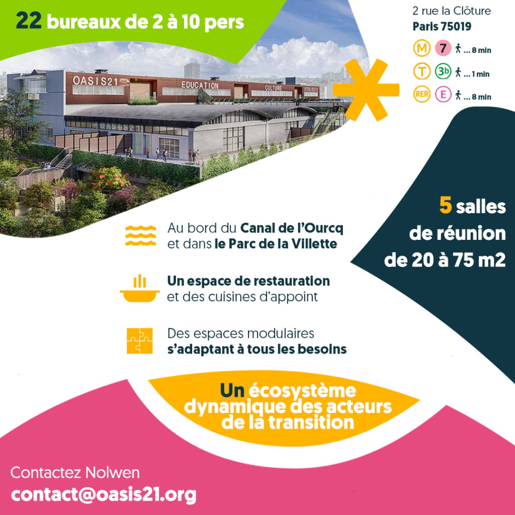 Flyer de présentation d'Oasis 21