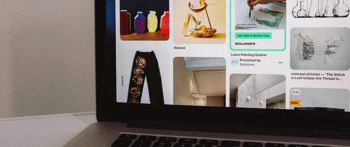 Pinterest lance les Epingles Story et permet aux créateurs de contenu d’atteindre des utilisateurs prêts à passer à l’action Ecran d'ordinateur avec une page ouverte sur Pinterest