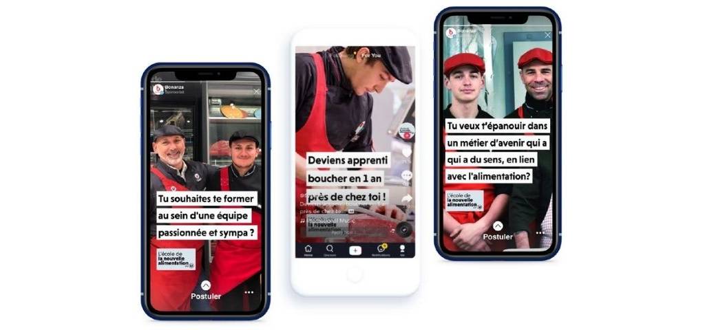 Capture de la campagne Système U pour recruter des bouchers