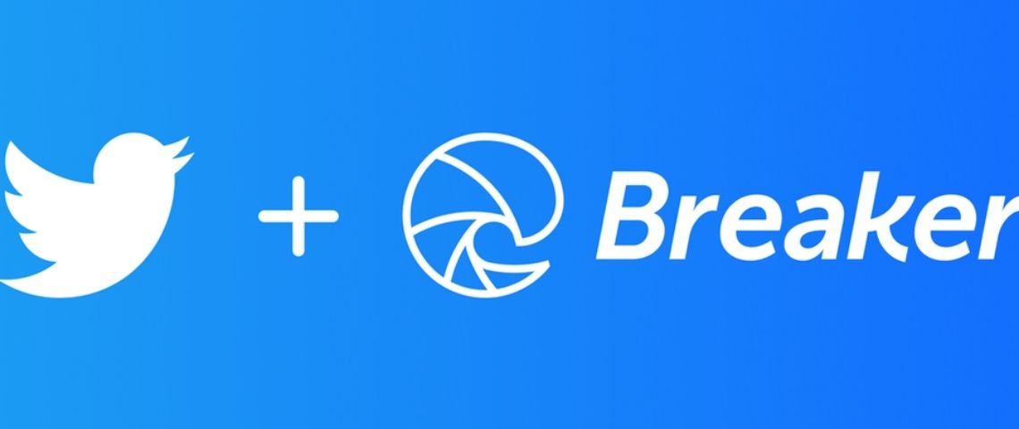 Twitter et Breaker, application de podcast, ont officialisé leur union pour créer : Twitter spaces Logo Twitter et Breaker