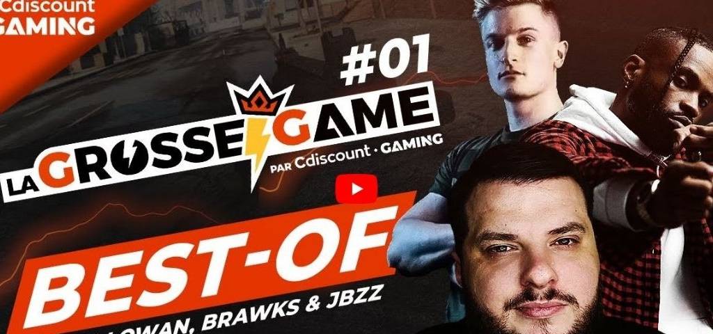 Capture d'écran de l'évènement La Grosse Game avec les streamers Lowan, BrokyBrawks et Jbzzed