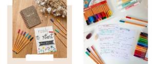 Visuels de la campagne BeInfluence x Stabilo mettant en scène les crayons de la marque