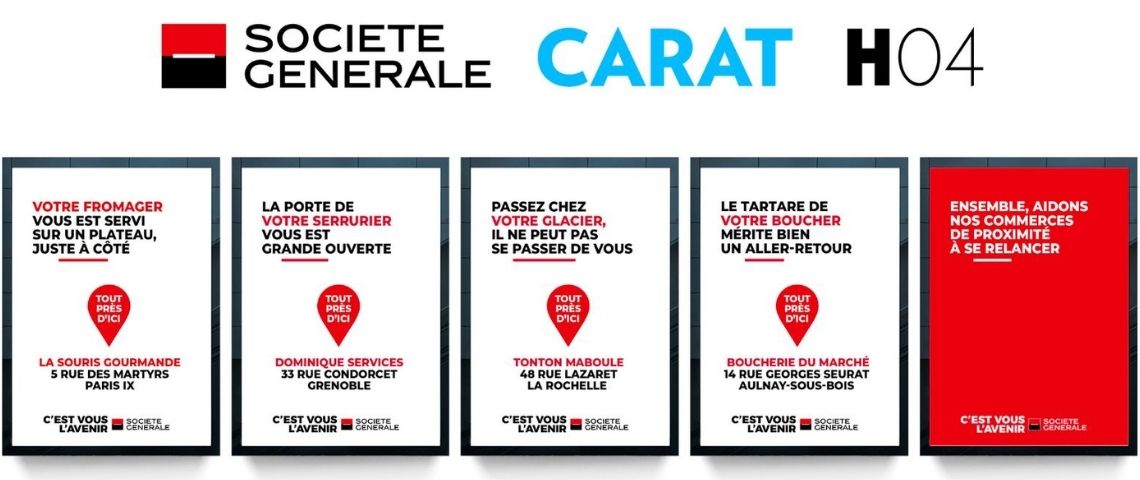 L’agence Carat remporte le grand prix Data Crea 2020 et l’or dans la catégorie « Data Crea for Good » pour la campagne Société Générale #mobilisespourvous Capture d'écran de la campagne #mobilisespourvous
