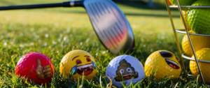 Balles de golfs personnalisées avec des emoticons