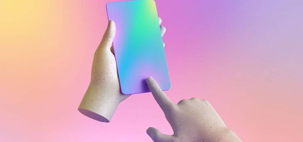 Un téléphone multicolor