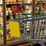 Caddie dans un supermarché