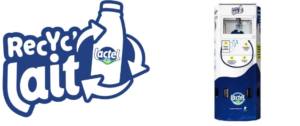 Logo Recyc'lait et mcollecteur de bouteilles de lait