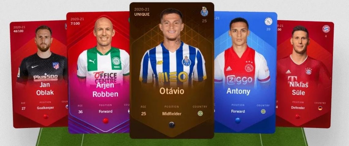 Sorare, plateforme d’échanges de cartes sportifs, basé sur la blockchain, vient de réaliser une levée de fonds de 40 millions d’euros Cartes de plusieurs sportifs