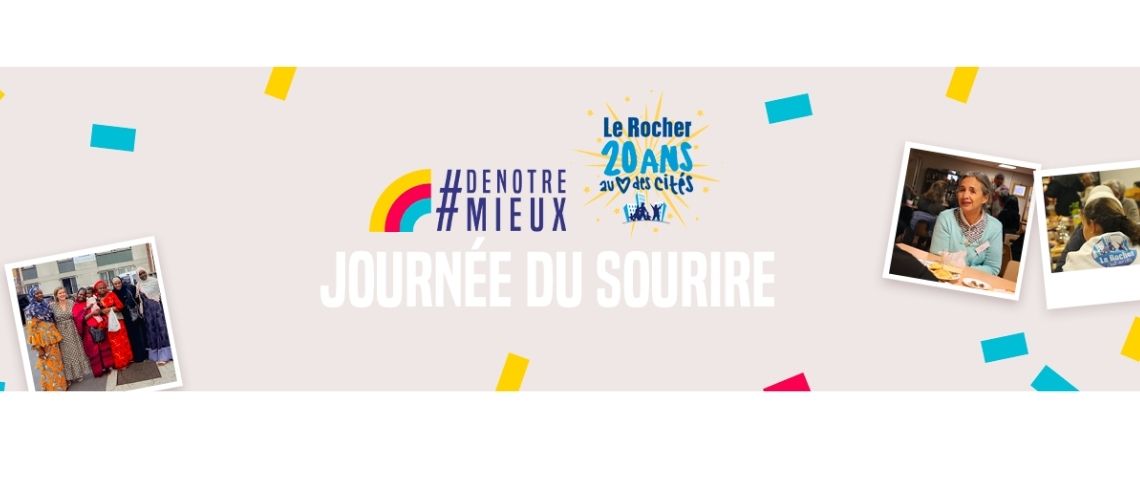 A l’occasion de la 4ème édition de la Journée du Sourire, Cheerz s’associe avec Le Rocher pour financer pendant un an une antenne du « Café des Femmes, lieu de rencontres et d’échanges » Logo Journée du sourire