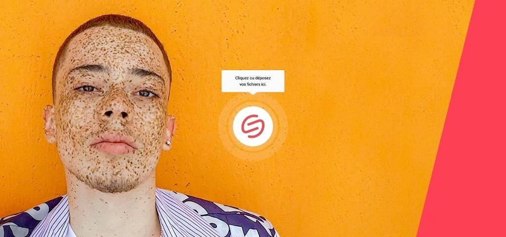 Adobe s’associe à Smash en s’affichant pendant un mois sur son site Portarit d'un jeune homme avec des tâches de rousseur
