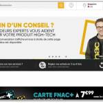 Capture du site avec un conseiller qui demande "Besoin d'un conseil ? Nos vendeurs experts vous aident à choisir votre produit high-tech