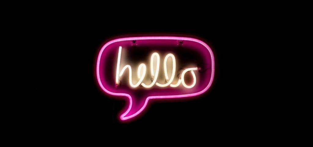 Une message lumineux  - hello - 