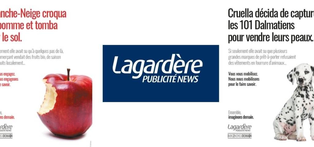 Lagardère Publicité News délivre un message d’optimisme et d’action avec une campagne de communication construite autour de sa signature « Imaginons Demain ». Visuel de la campagne d'affichage
