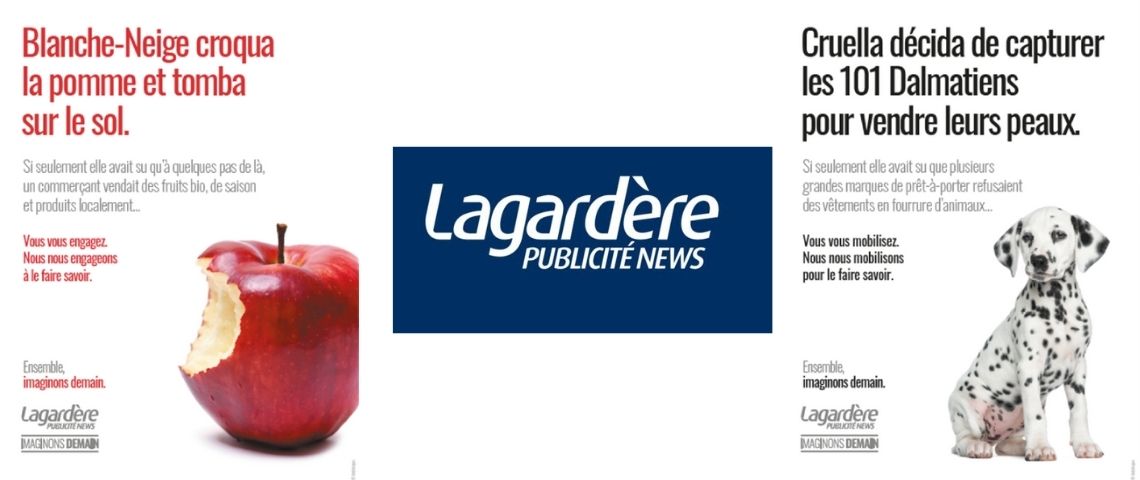 Lagardère Publicité News délivre un message d’optimisme et d’action avec une campagne de communication construite autour de sa signature « Imaginons Demain ». Visuel de la campagne d'affichage
