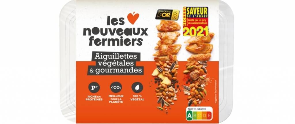 Packaging des Aiguillettes végétales des Nouveaux Fermiers