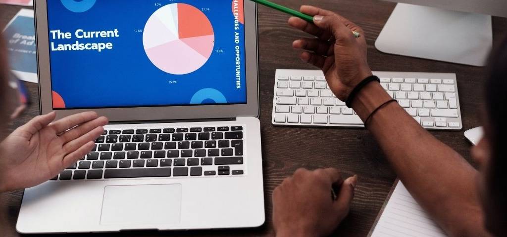 Ecran d'ordinateur portable avec un graphique de segmentation