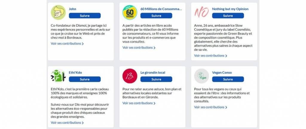 Eclaireurs référencés sur le site DisMoi