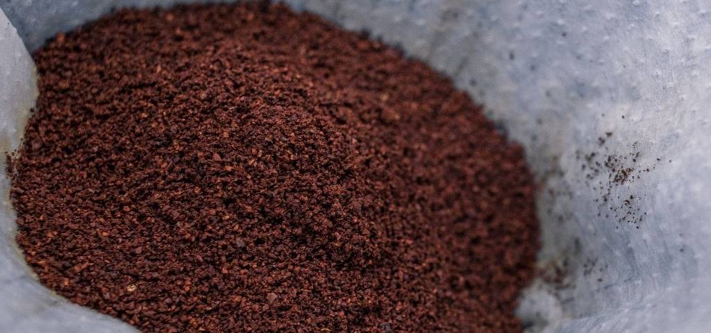 Café moulu dans un filtre