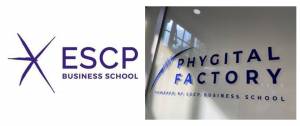 ESCP Business School et son affichage pour "Phygital Factory"