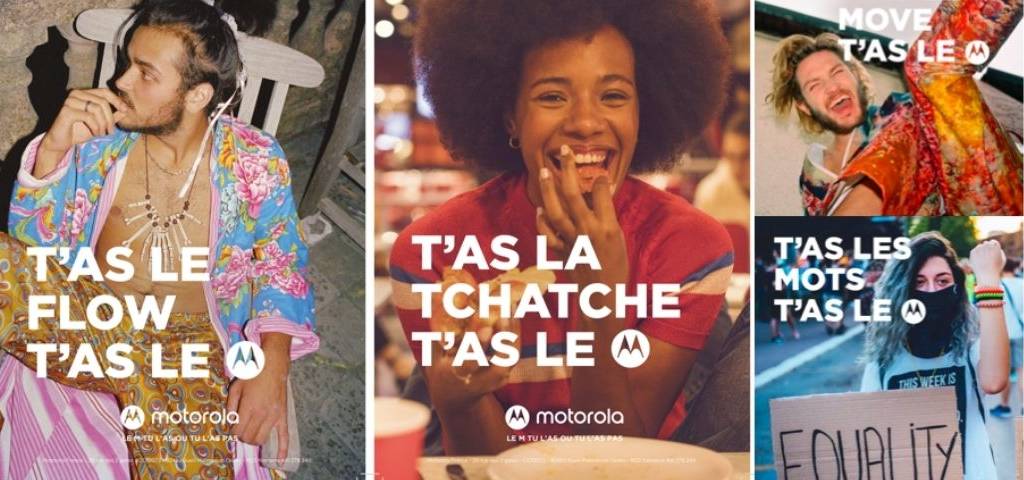 Plusieurs images de la dernière campagne Motorola, jeunes heureux