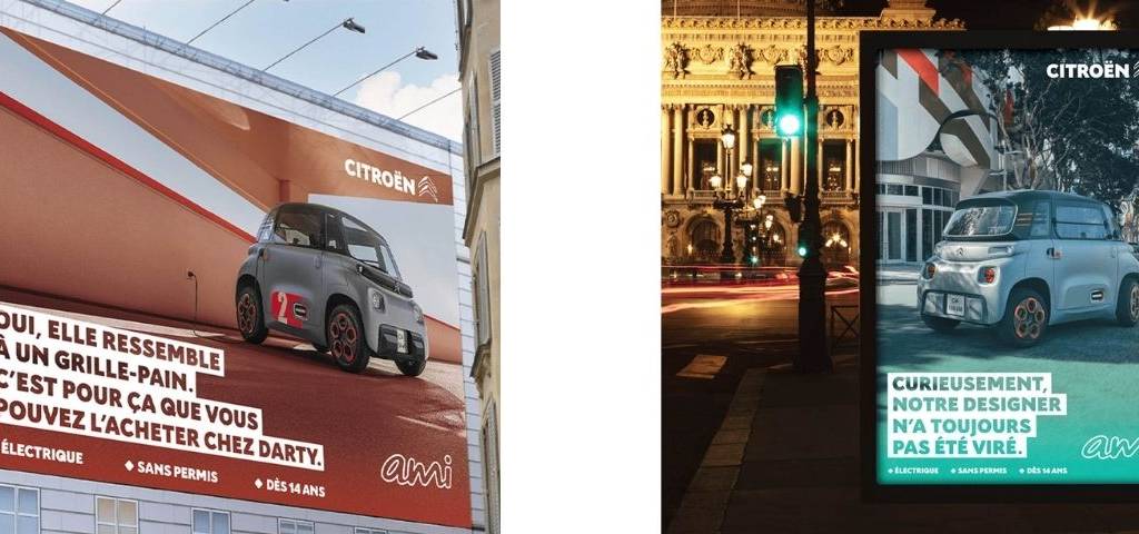 Affiches de la campagne Citroen Ami