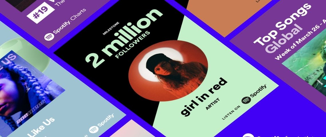 Spotify lance la version française de Promo Cards et y ajoute certaines des fonctionnalités les plus demandées par les créateurs. Capture de compte d'artistes sur Spotify
