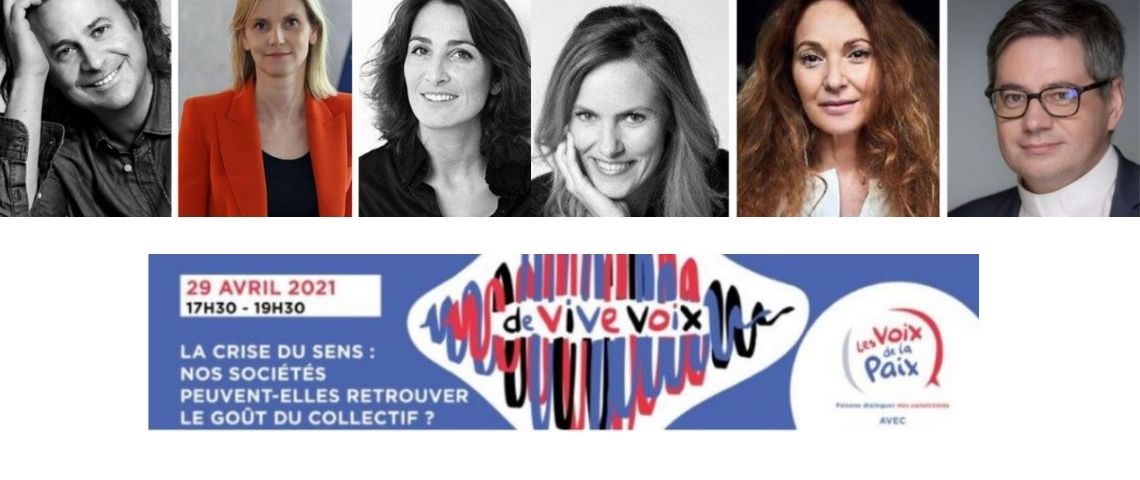 De Vive Voix Jeudi 29 avril à 17h30 un webinaire intitulé « La crise du sens : nos sociétés peuvent-elles retrouver le goût du collectif ? » Logo Vive voix