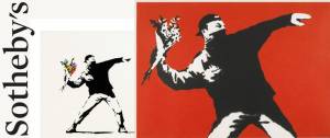 oeuvre "love is in the air" de BANSKY