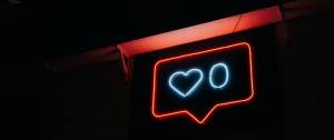 Une "notification like" en lumière néon