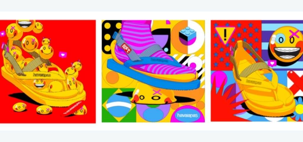 Affiche première collection virtuelle de longues Havaianas