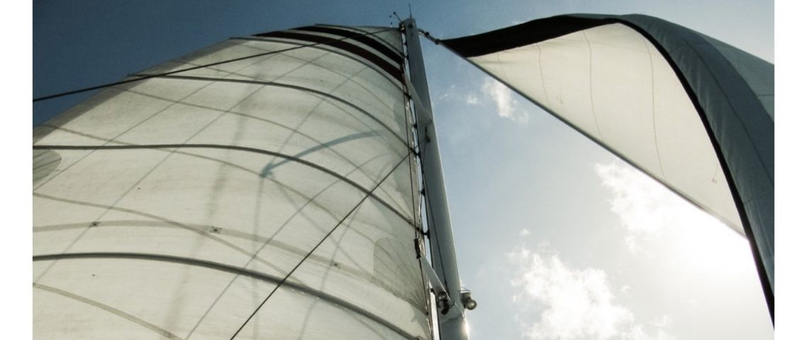 fret-transport-maritime-environnement-Clarins-Neoline-ecologie-engagement-transition Voiles d'un bateau vues d'en bas