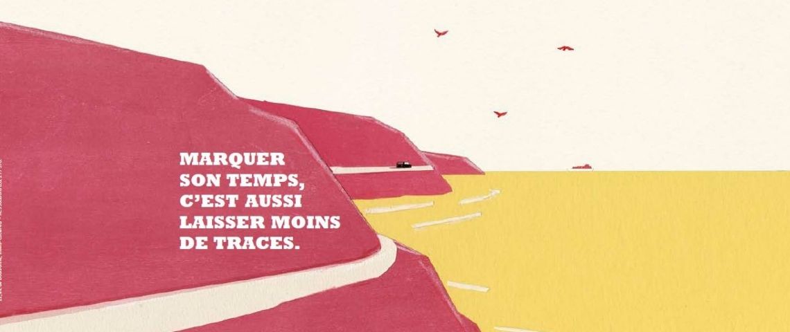 Volkswagen dévoile ses ambition avec l’agence DDB Paris : la mobilité neutre en carbone d’ici 2050. Message : - Marquer son temps, c'est aussi laisser moins de traces -