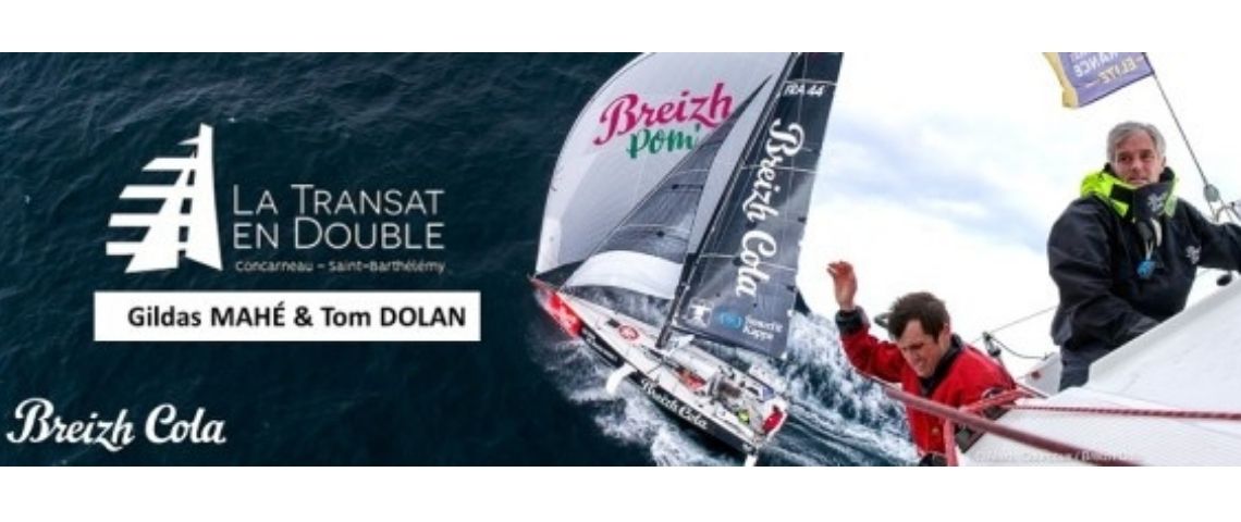 Un duo 100% celte à bord de Breizh Cola pour la transat Concarneau - Saint Barthélémy Bateau Breizh Cola avec Gildas Mahé et Tom Dolan à bord