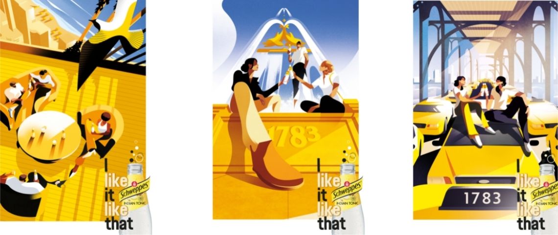 Schweppes prend la parole accompagnée par TBWAParis, pour démontrer que le tonic n’est pas l’exclusivité du monde de la nuit et de la mixologie Affiche campagne Schweppes