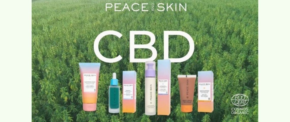 cPeace and Skin, première marque de soins cosmétiques certifiée bio et à base de CBD lance sa toute première campagne télévisée. Produits de la gamme cosmétiques Peace & Skin