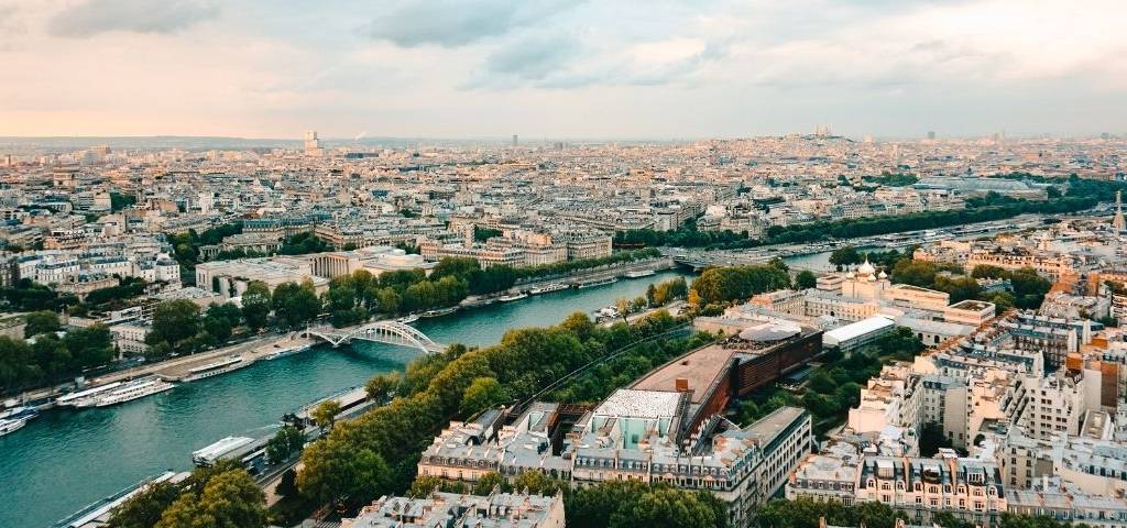 Vue aérienne de Paris