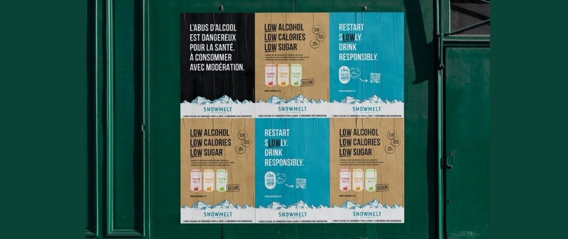 snowmelt-deconfinement-boissons-alcoolisees-alcool-consommation-campagne-communication campagne affichage Snowmelt